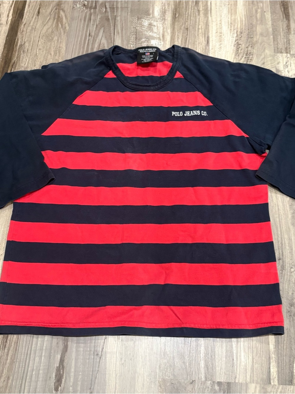 Vintage Polo Ralph Lauren Striped t-shirt Red/ Blue Women’s SZ L